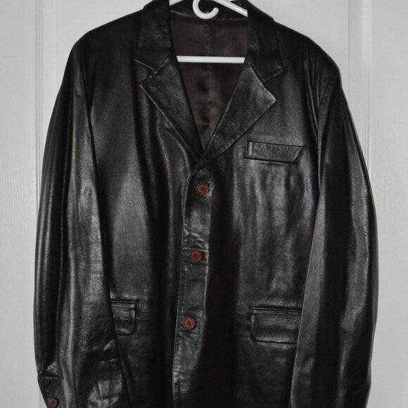 Vintage Vera Pelle Gardini Men's Leather Jacket Italy Made size XL